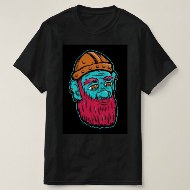 Head of the Dwarven Miner T-Shirt (Design Front)