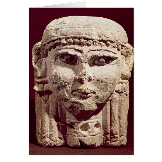 Head of the goddess Ishtar, from Amman, Jordan Cards (Front)