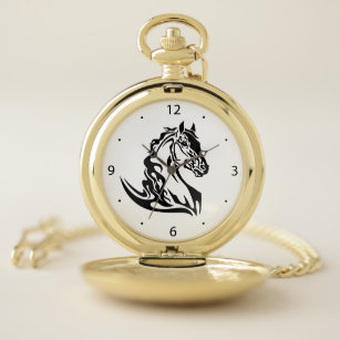 head of the horse pocket watch