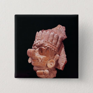 Head of the Mayan corn god, Oaxaca, c.500 AD Pinback Button