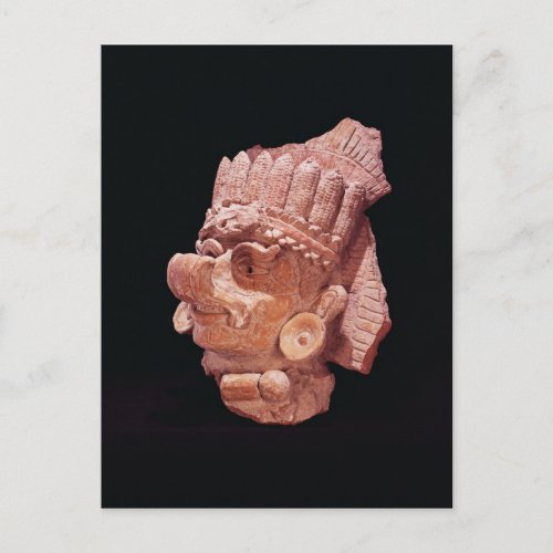 Head of the Mayan corn god Oaxaca c500 AD Postcard