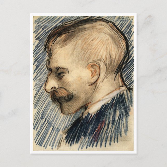 Head of Theo van Gogh Van Gogh Fine Art Postcard (Front)