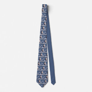 Head of whale killer neck tie