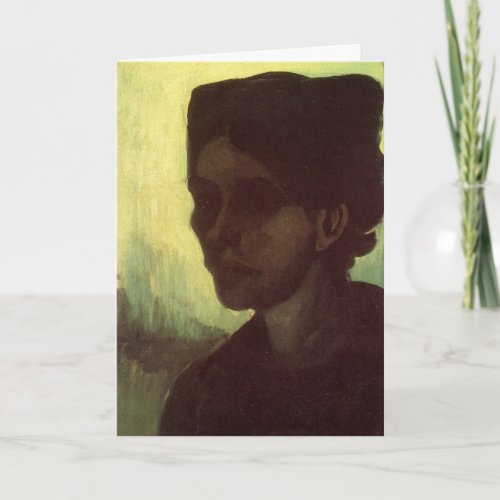 Head of Young Peasant Woman by Vincent van Gogh Card