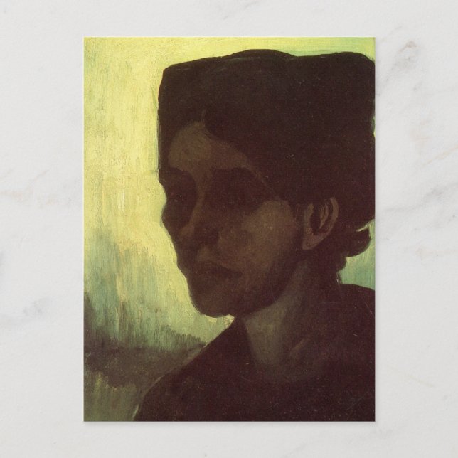 Head of Young Peasant Woman by Vincent van Gogh Postcard (Front)