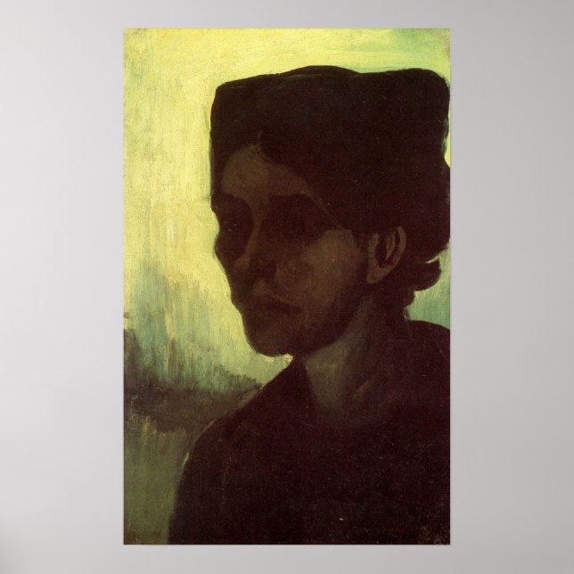 Head of Young Peasant Woman by Vincent van Gogh Poster (Front)