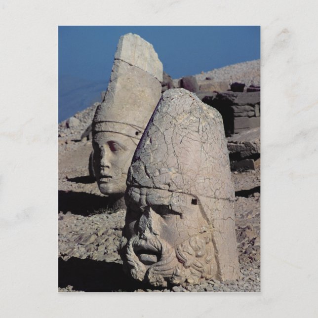 Head of Zeus-Oromandes and a goddess Postcard (Front)