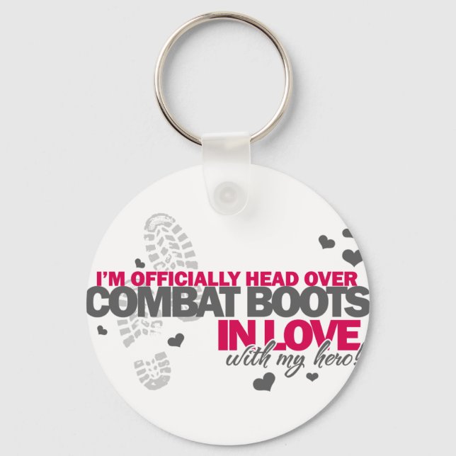 Head over Combat Boots Keychain (Front)