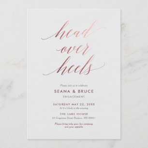 Head Over Heels Romantic Party Invitation