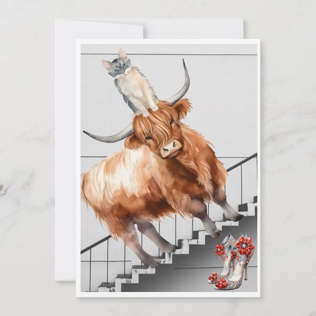 Head Over Heels-Stairs Holiday Card (Front)