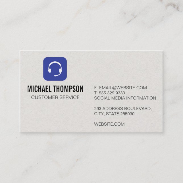 Head Set Business Card (Front)