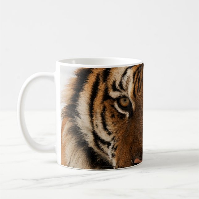 Head Shot of Siberian Tiger Coffee Mug (Left)
