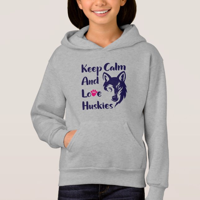 Head Siberian Husky Vintage Hoodie (Front)