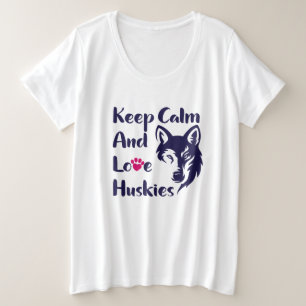 Head Siberian Husky Vintage Plus Size T-Shirt