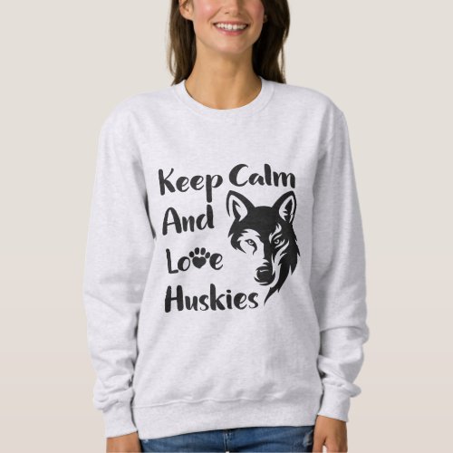 Head Siberian Husky Vintage  Sweatshirt