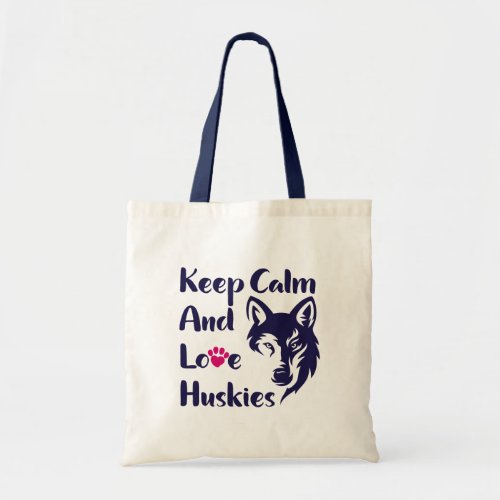 Head Siberian Husky Vintage Tote Bag