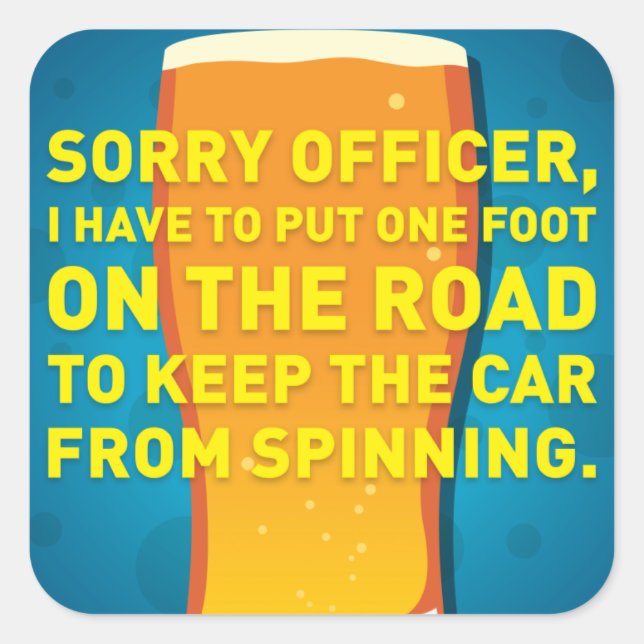 Head Spins Square Sticker (Front)