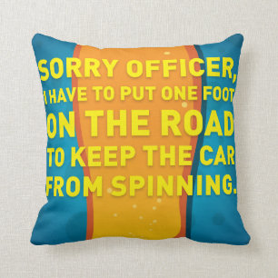 Head Spins Throw Pillow