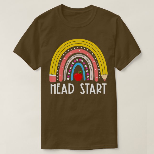 Head Start Rainbow Headstart Teacher First Day Of  T-Shirt (Design Front)