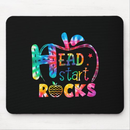 Head Start Rock Tie Dye Back To School Teacher  Mouse Pad