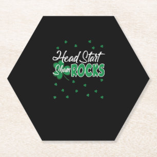 Head Start ShamROCKS St. Patrick's Day School Shir Paper Coaster