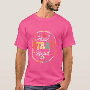 Head Start Squad Homeschool Teacher Headstart Back T-Shirt