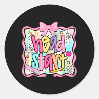 Head Start Team Homeschool Teacher Headstart Back Classic Round Sticker