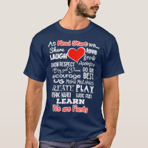 Head Start We Are Family School  Teacher Team T-Shirt