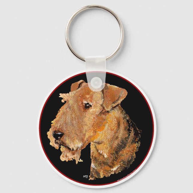 Head Study on Black Keychain (Front)