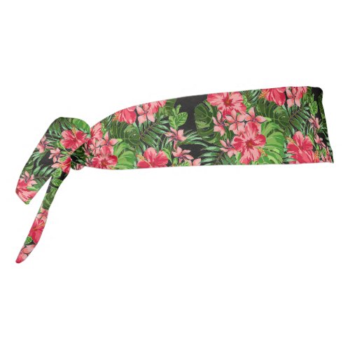 Head Tie_Tropical Flowers Tie Headband