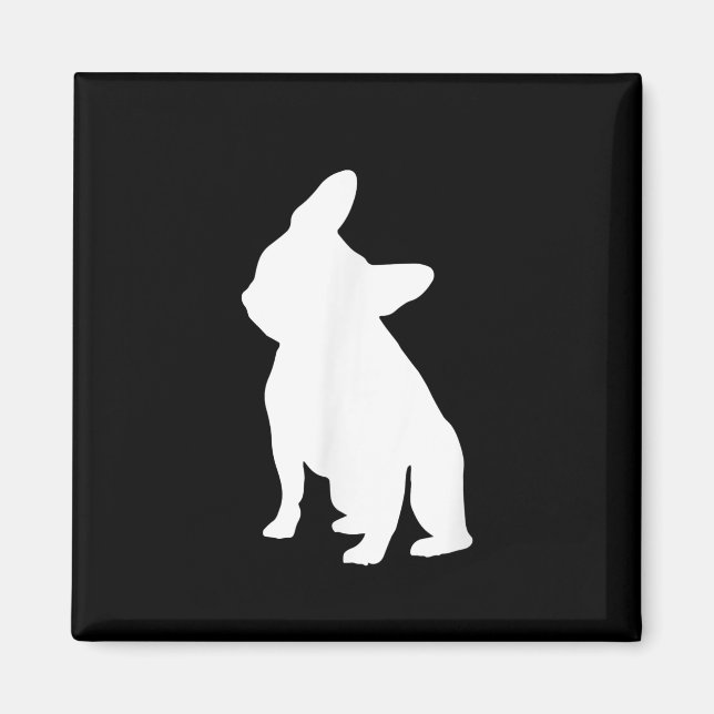Head Tilt Apparel Frenchie Head Bulldog Lover Gift Magnet (Front)