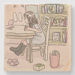 head to a table stone coaster