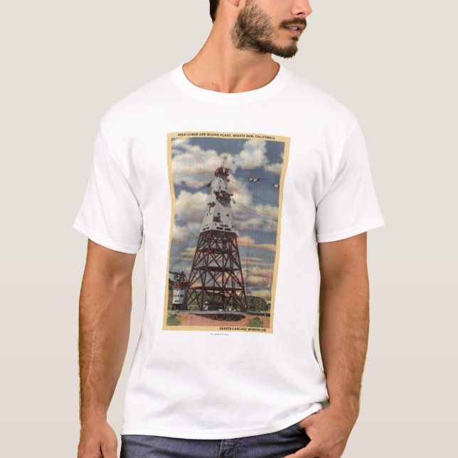 Head Tower, Mixing Plant, Shasta Dam T-Shirt (Front)