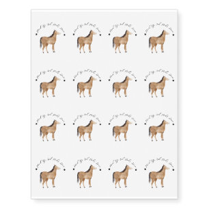 Head Up And Heels Down Gifts Horse Lovers Racing Temporary Tattoos