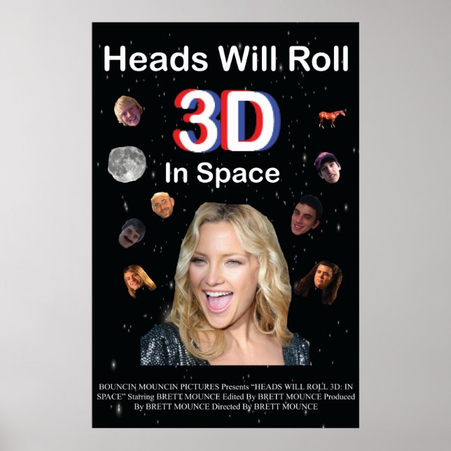 Head Will Roll 3D: In Space Poster (Front)