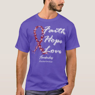 Headaches Awareness Faith Hope Love In This Family T-Shirt