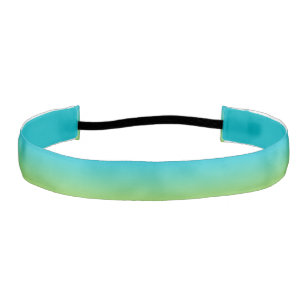 Headband: "BLUE AND GREEN OMBRE" Athletic Headband