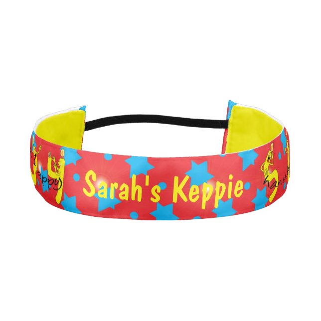 Headband Hanukkah Candle Numbers/Red/Yellow (Front)