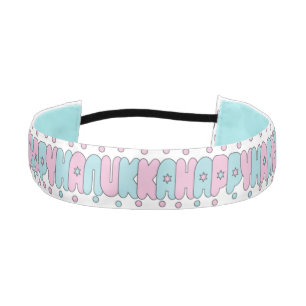 Headband Hanukkah Happy Pink/Blue