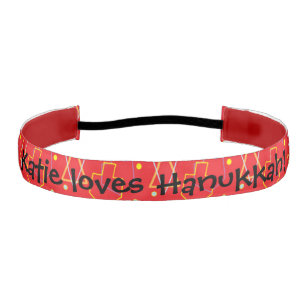 Headband Hanukkah Stars and Dreidels/Red