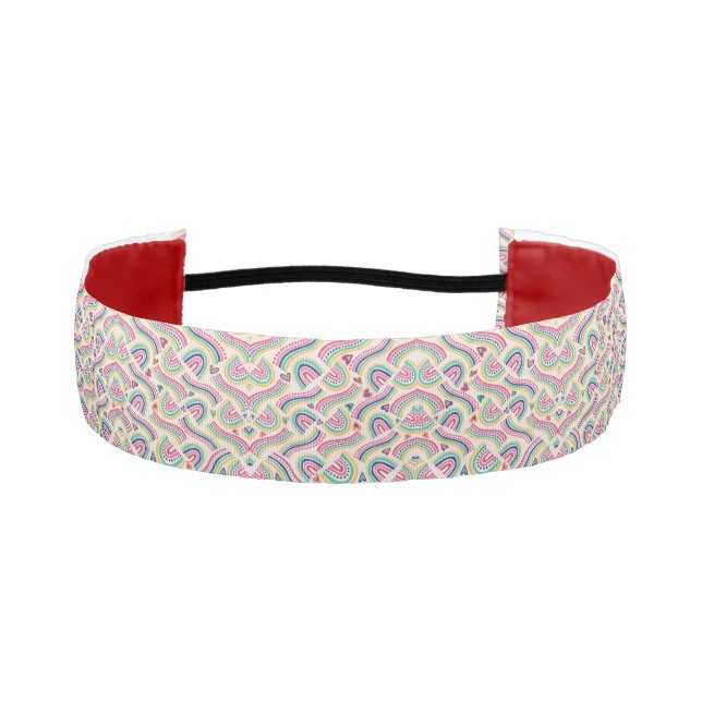 Headband with a vibrant, multicolored abstract  (Front)