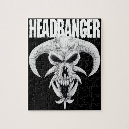 Headbanger Skull Jigsaw Puzzle