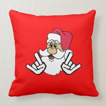 Headbangin Santa Pillow by HeavyMetalHitman at Zazzle