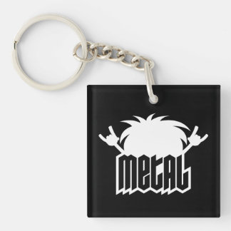 Headbanging Hair Metal Madness Keychain