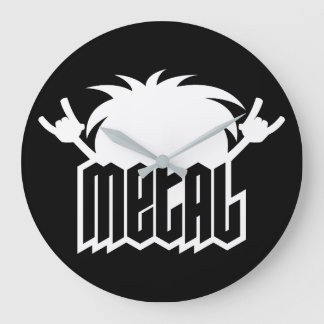 Headbanging Hair Metal Madness Large Clock