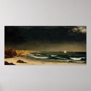 Heade - Approaching Storm, Beach Near Newport Poster