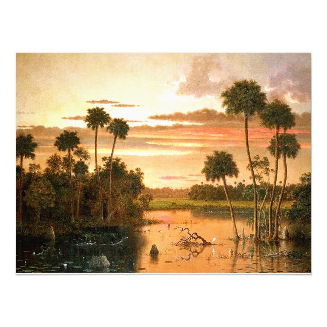 Heade - Great Florida Sunset, fine art painting Photo Print (Front)