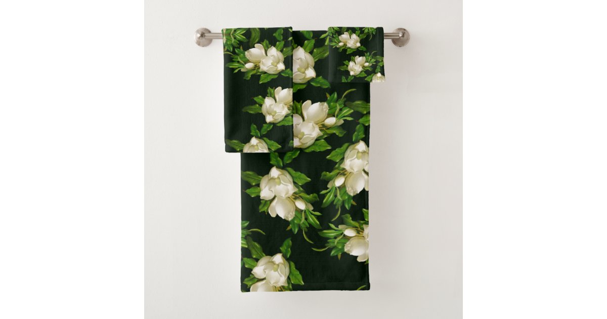 Heade Magnolia Flower Blossoms Bath Towel Set Zazzle