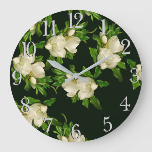 Heade Magnolia Flower Blossoms Wall Clock