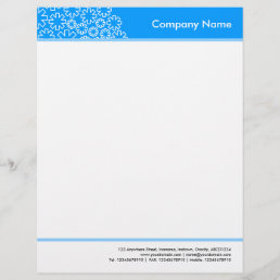 Headed and Footed - Asterisk - Blue 0099FF Letterhead